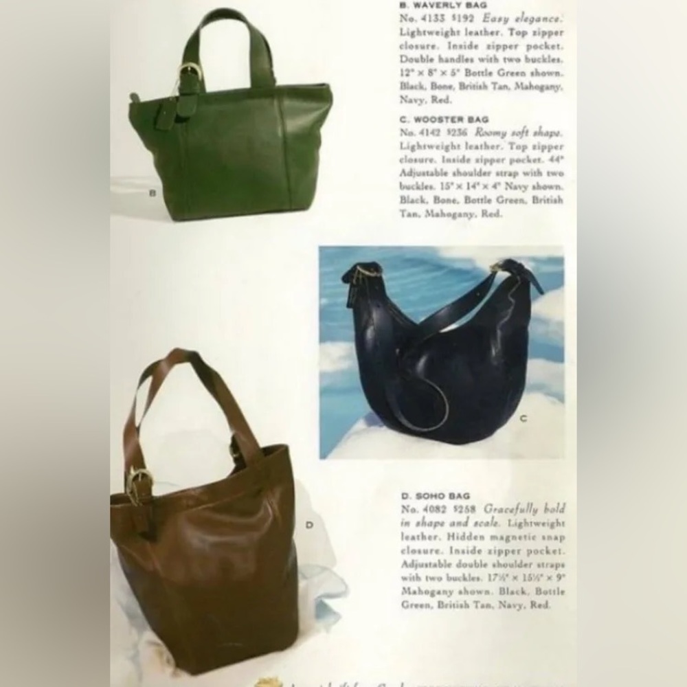 RARE Coach vintage authentic #4142 Wooster bag black leather gold buckle - Picture 14 of 14